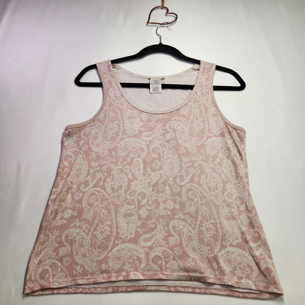 Lucky Brand Pink Paisley Tank Top